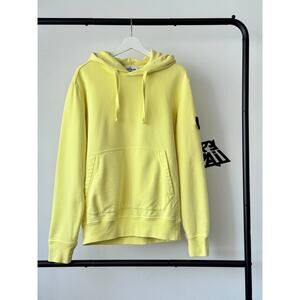 Stone Island Yellow Garment Dyed Hoodie